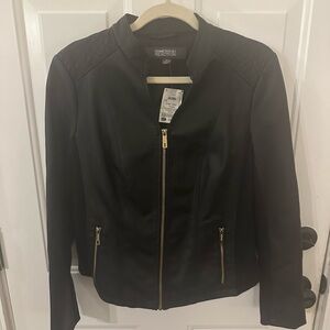 Kenneth Cole Reaction Women's Black Leather Jacket